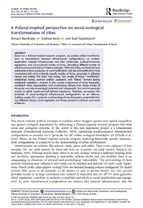 A Polanyi-inspired perspective on social-ecological transformations of cities 