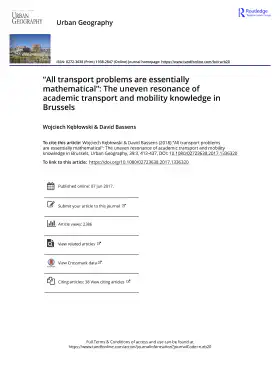 “All transport problems are essentially mathematical”: The uneven resonance of academic transport and mobility knowledge in Brussels