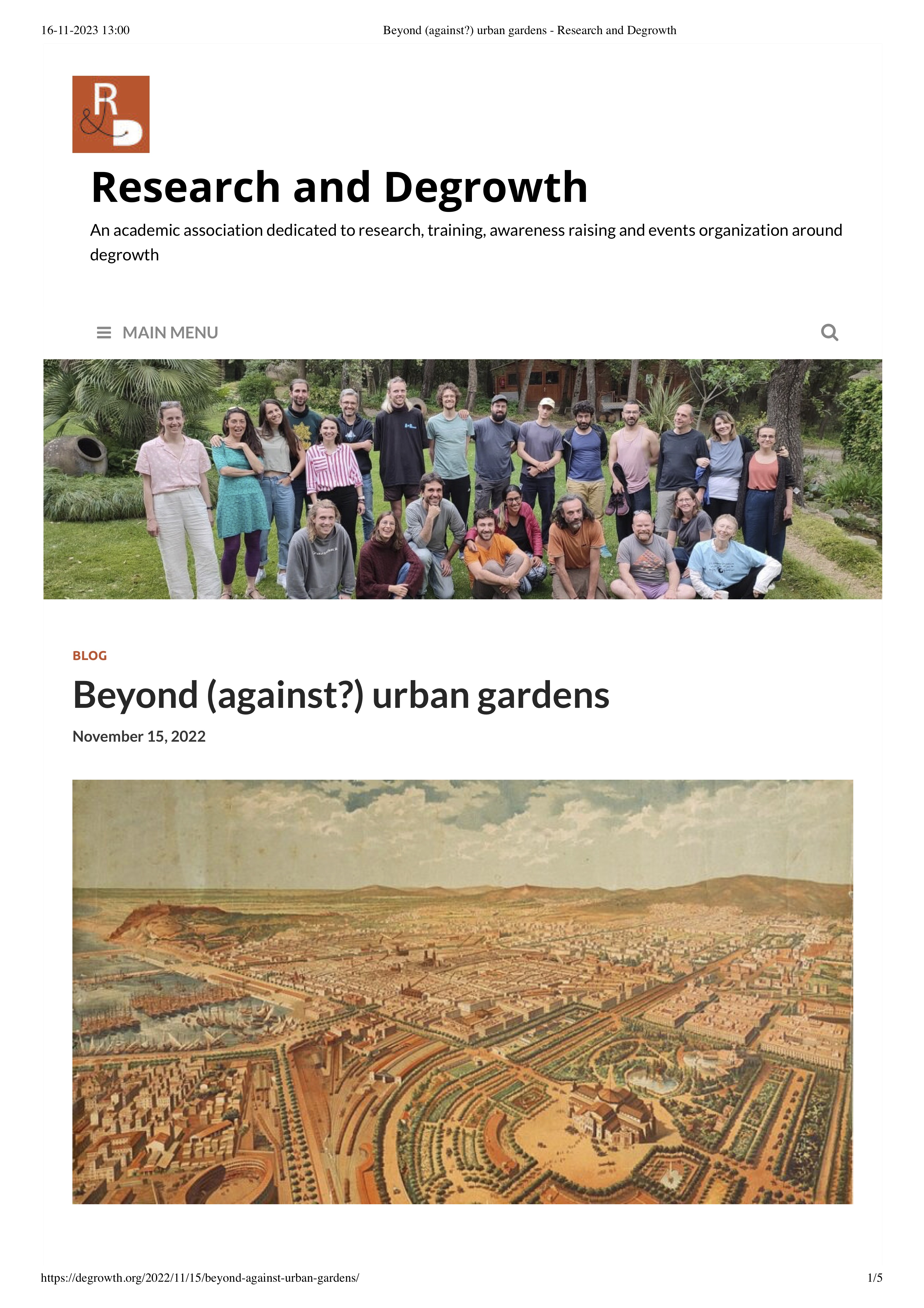 Beyond (against?) urban gardens