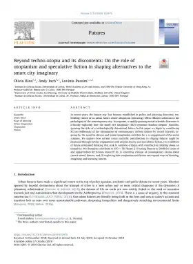 Beyond techno-utopia and its discontents: On the role of utopianism and speculative fiction in shaping alternatives to the smart city imaginary