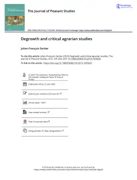 Degrowth and critical agrarian studies
