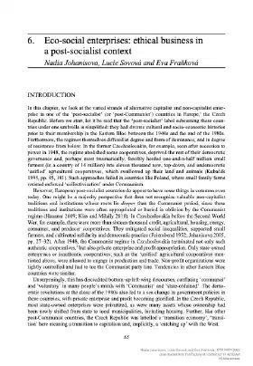 Eco-social enterprises: ethical business in a post-socialist context