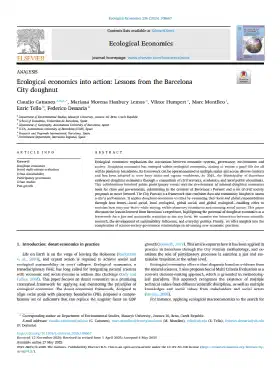 Ecological economics into action: Lessons from the Barcelona City doughnut