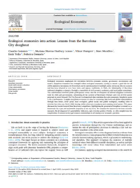 Ecological economics into action: Lessons from the Barcelona City doughnut