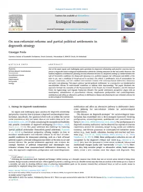 On non-reformist reforms and partial political settlements in degrowth strategy