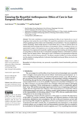 Growing the Beautiful Anthropocene: Ethics of Care in East European Food Gardens