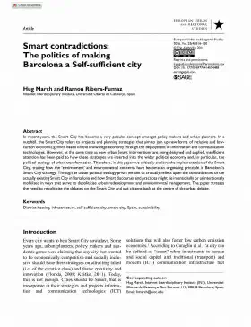 Smart contradictions: The politics of making Barcelona a Self-sufficient city