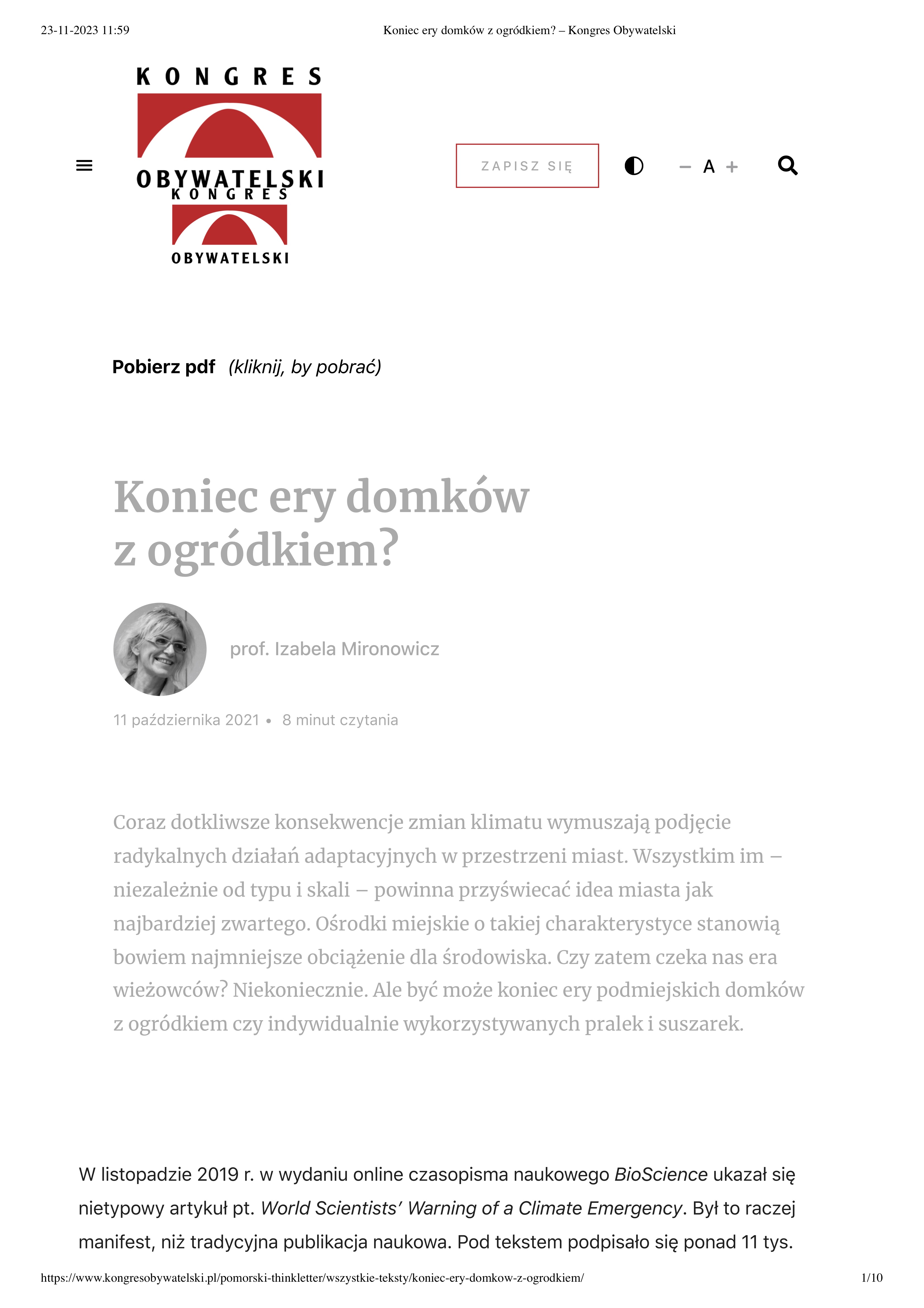 Koniec ery domków z ogródkiem?