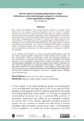 How to research something that doesn’t exist? Reflections on the methodologies adopted in the literature on the spatialities of degrowth