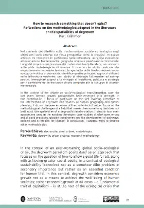 How to research something that doesn’t exist? Reflections on the methodologies adopted in the literature on the spatialities of degrowth