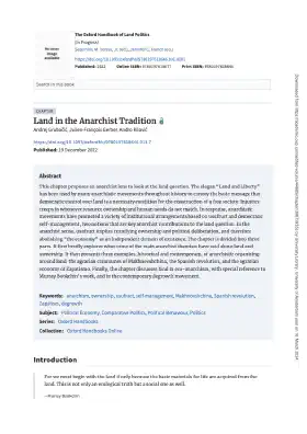 Land in the Anarchist Tradition