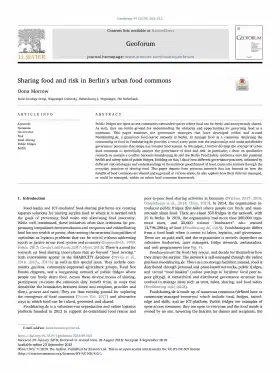 Sharing food and risk in Berlin’s urban food commons