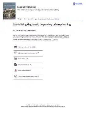 Spatialising degrowth, degrowing urban planning