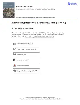Spatialising degrowth, degrowing urban planning