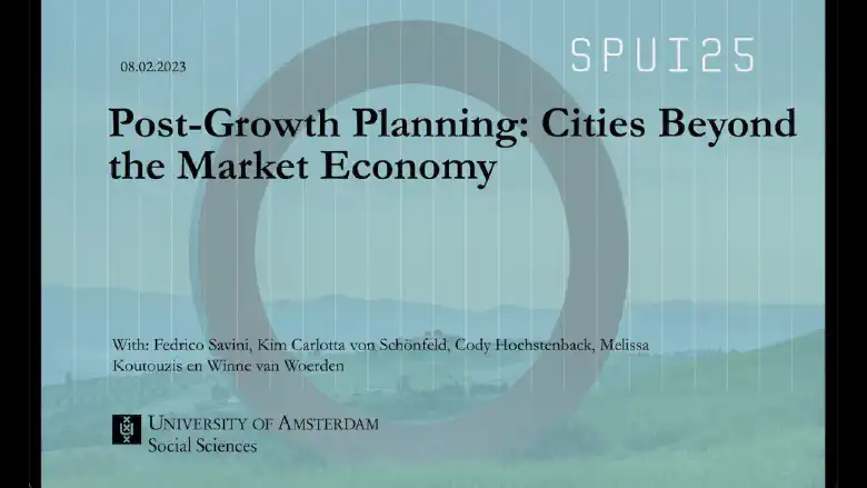 Post Growth Planning: Cities Beyond the Market Economy