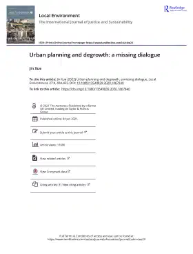 Urban planning and degrowth: a missing dialogue