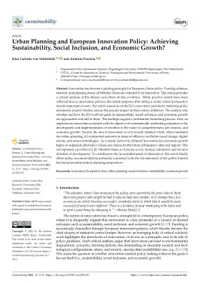 Urban Planning and European Innovation Policy: Achieving Sustainability, Social Inclusion, and Economic Growth?   