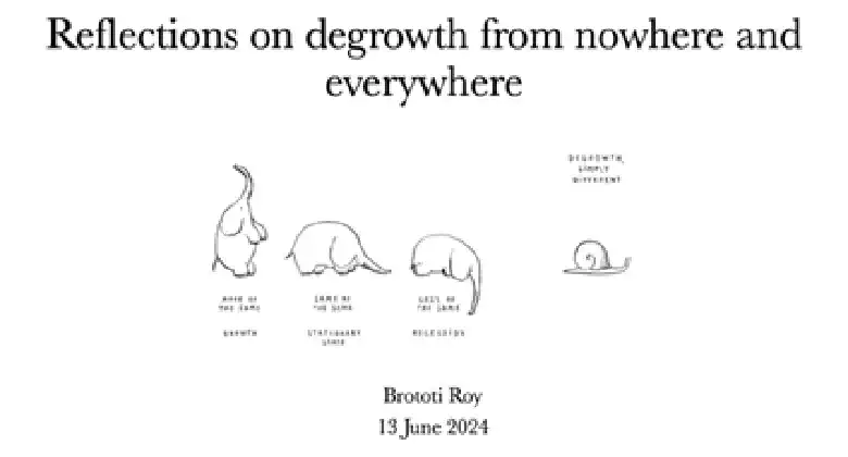Reflections on degrowth from nowhere and everywhere
