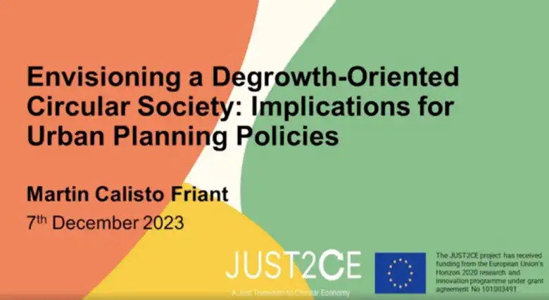 Envisioning a Degrowth-Oriented Circular Society: Implications for Urban Planning Policy