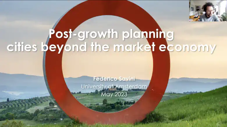 Presentation of the book ‘postgrowth planning: cities beyond the market economy’